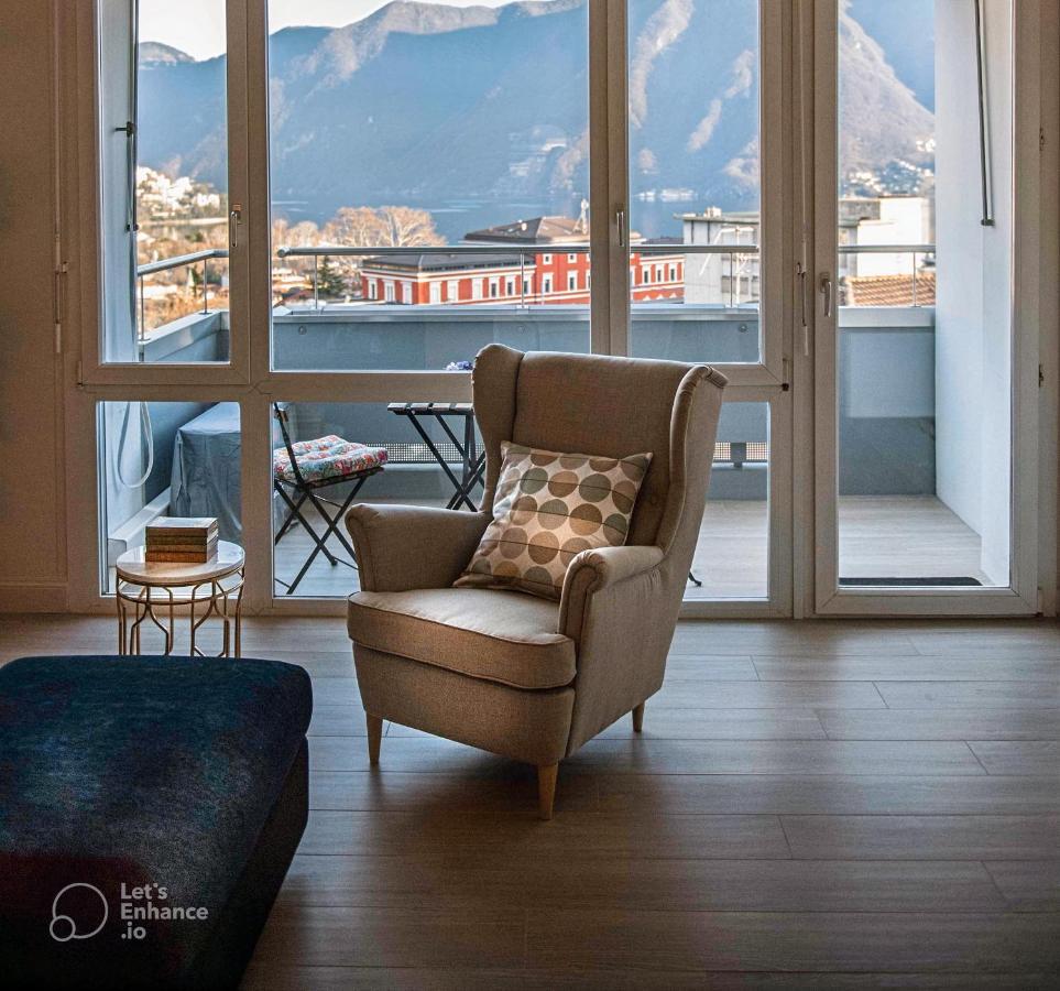 Lakeview Panorama Penthouse With Washer & Dryer Lugano Exterior photo